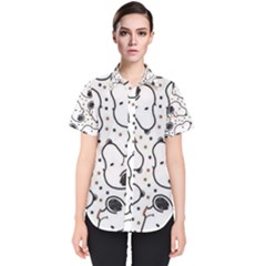 Dog Pattern Women s Short Sleeve Shirt