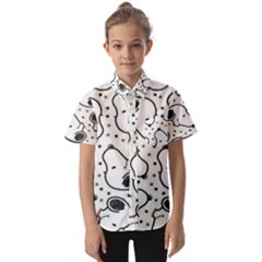 Dog Pattern Kids  Short Sleeve Shirt