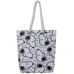 Dog Pattern Full Print Rope Handle Tote (small)