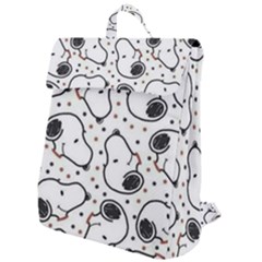 Dog Pattern Flap Top Backpack by Jancukart