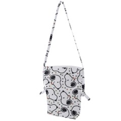 Dog Pattern Folding Shoulder Bag