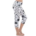 Dog Pattern Lightweight Velour Capri Yoga Leggings View3