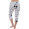 Dog Pattern Lightweight Velour Capri Yoga Leggings View4