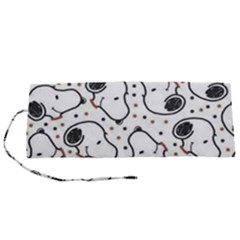 Dog Pattern Roll Up Canvas Pencil Holder (s)