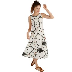 Dog Pattern Summer Maxi Dress