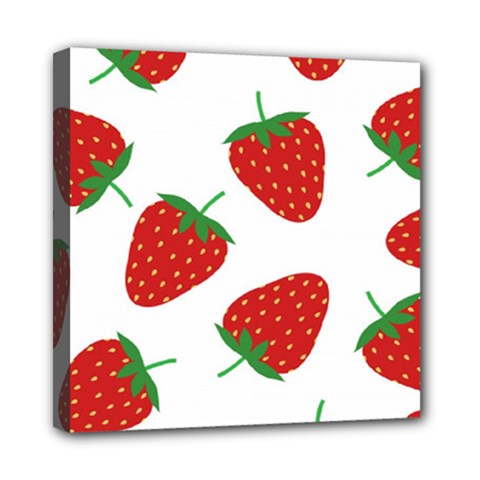 Seamless-pattern-fresh-strawberry Mini Canvas 8  X 8  (stretched)