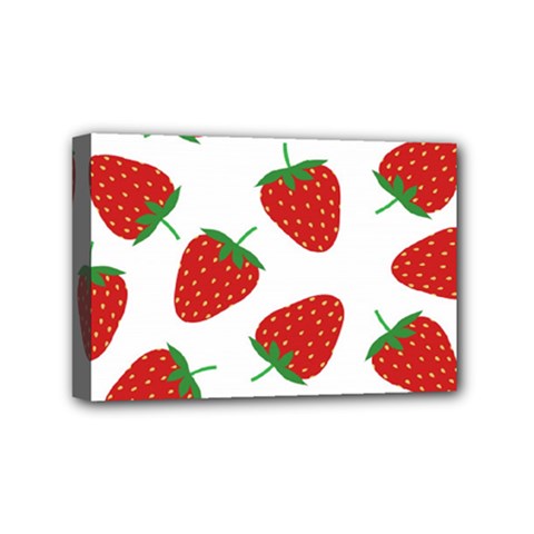 Seamless-pattern-fresh-strawberry Mini Canvas 6  X 4  (stretched) by Jancukart