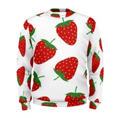 Seamless-pattern-fresh-strawberry Men s Sweatshirt