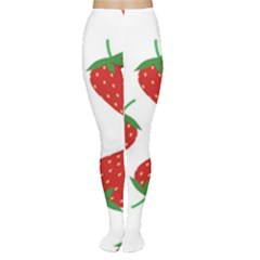 Seamless-pattern-fresh-strawberry Tights by Jancukart