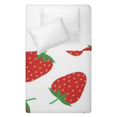 Seamless-pattern-fresh-strawberry Duvet Cover Double Side (single Size)