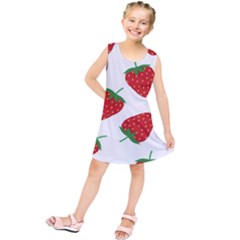 Seamless-pattern-fresh-strawberry Kids  Tunic Dress