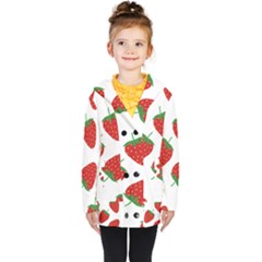 Seamless-pattern-fresh-strawberry Kids  Double Breasted Button Coat by Jancukart