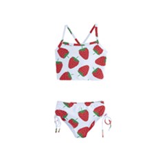 Seamless-pattern-fresh-strawberry Girls  Tankini Swimsuit