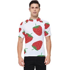 Seamless-pattern-fresh-strawberry Men s Short Sleeve Rash Guard by Jancukart