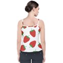 Seamless-pattern-fresh-strawberry Velvet Spaghetti Strap Top View2