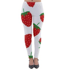 Seamless-pattern-fresh-strawberry Lightweight Velour Leggings by Jancukart