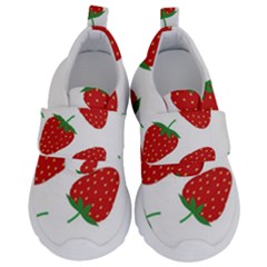 Seamless-pattern-fresh-strawberry Kids  Velcro No Lace Shoes