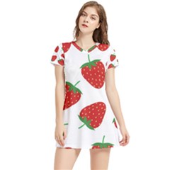 Seamless-pattern-fresh-strawberry Women s Sports Skirt