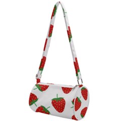 Seamless-pattern-fresh-strawberry Mini Cylinder Bag by Jancukart