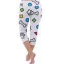 Dog Paw Seamless Pattern Footprint Bone Capri Yoga Leggings View4