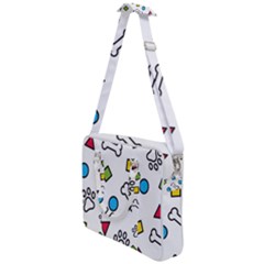 Dog Paw Seamless Pattern Footprint Bone Cross Body Office Bag