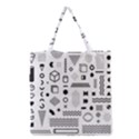 Pattern Hipster Abstract Form Geometric Line Variety Shapes Polka Dots Fashion Style Seamless Grocery Tote Bag View1