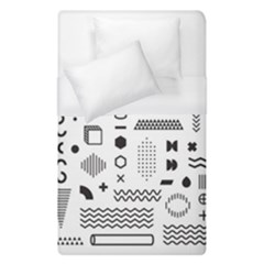 Pattern Hipster Abstract Form Geometric Line Variety Shapes Polka Dots Fashion Style Seamless Duvet Cover (single Size)