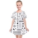 Pattern Hipster Abstract Form Geometric Line Variety Shapes Polka Dots Fashion Style Seamless Kids  Smock Dress View1