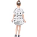 Pattern Hipster Abstract Form Geometric Line Variety Shapes Polka Dots Fashion Style Seamless Kids  Smock Dress View2