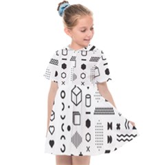 Pattern Hipster Abstract Form Geometric Line Variety Shapes Polka Dots Fashion Style Seamless Kids  Sailor Dress