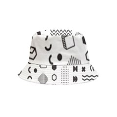 Pattern Hipster Abstract Form Geometric Line Variety Shapes Polka Dots Fashion Style Seamless Bucket Hat (kids) by Jancukart