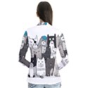 Cute Cat Hand Drawn Cartoon Style Drape Collar Cardigan View2