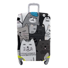 Cute Cat Hand Drawn Cartoon Style Luggage Cover (small) by Jancukart