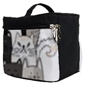 Cute Cat Hand Drawn Cartoon Style Make Up Travel Bag (Small) View2