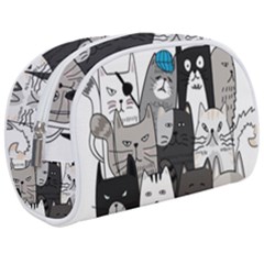 Cute Cat Hand Drawn Cartoon Style Make Up Case (medium) by Jancukart