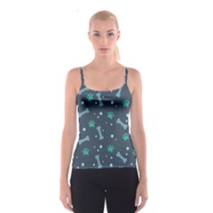 Bons-foot-prints-pattern-background Spaghetti Strap Top