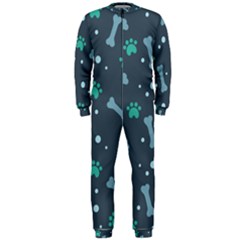 Bons-foot-prints-pattern-background Onepiece Jumpsuit (men)