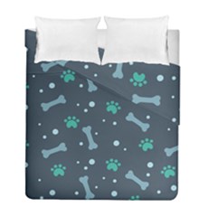 Bons-foot-prints-pattern-background Duvet Cover Double Side (full/ Double Size)