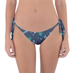 Bons-foot-prints-pattern-background Reversible Bikini Bottom