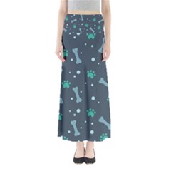 Bons-foot-prints-pattern-background Full Length Maxi Skirt