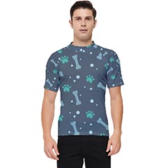 Bons-foot-prints-pattern-background Men s Short Sleeve Rash Guard