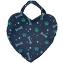 Bons-foot-prints-pattern-background Giant Heart Shaped Tote View2