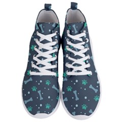 Bons-foot-prints-pattern-background Men s Lightweight High Top Sneakers