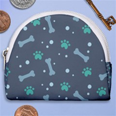 Bons-foot-prints-pattern-background Horseshoe Style Canvas Pouch