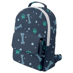 Bons-foot-prints-pattern-background Flap Pocket Backpack (small)