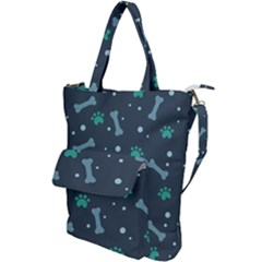 Bons-foot-prints-pattern-background Shoulder Tote Bag