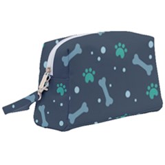 Bons-foot-prints-pattern-background Wristlet Pouch Bag (large)