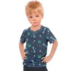 Bons-foot-prints-pattern-background Kids  Sports Tee