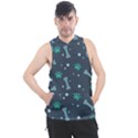 Bons-foot-prints-pattern-background Men s Sleeveless Hoodie View1