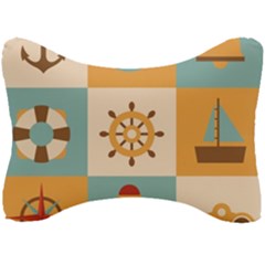 Nautical-elements-collection Seat Head Rest Cushion by Jancukart